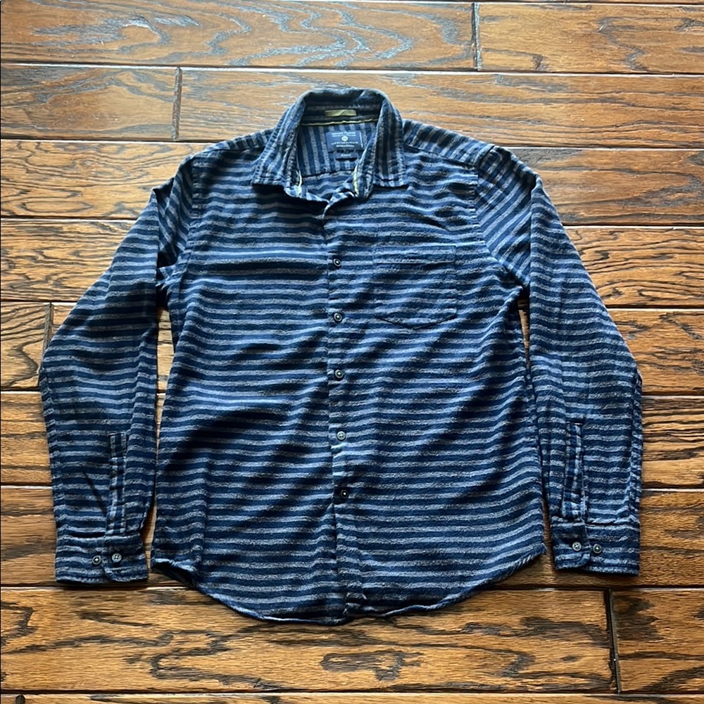 Denim & Flower Men's Blue Striped Shirt